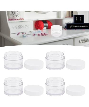 Yosoo 50g Round Clear Cream Jars 4Pcs - Reusable Containers for Cosmetics, Samples, Herbs - Buy Online on SooperMarket.com