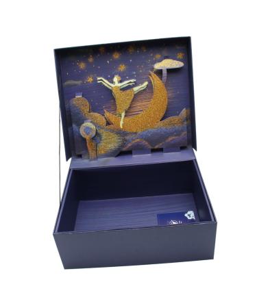 VILLCASE 1 Set Box Box Box Decor Present Accessory Jewelry Present Adornment Packing Box Girl Heart 38X28CM Blue