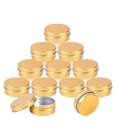 Basic packing 50 pieces 15ml Gold Empty Aluminum jar with screw cap aluminum dose Aluminum screw boxes of Cerz dose of cosmetics cosmetic cans tin cans with 50 pieces 35mm sticker