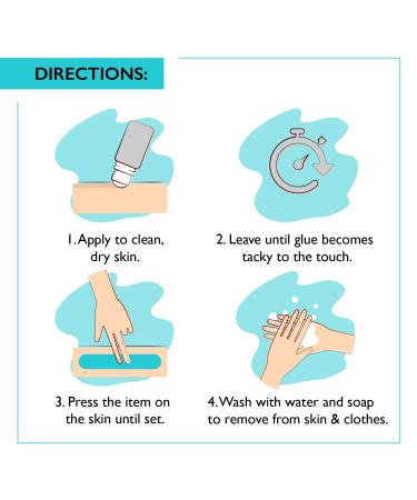 Roll-On Body Adhesive 2.0 oz - Sweat Resistant for Oily & Dry Skin, Clear & Non-Toxic - Made in USA - Buy Online on SooperMarket.com