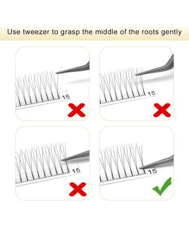 3D Pre Made Fan Eyelash Extensions 0.10 for Russian Volume - C D Curl 8-15mm Mix - Buy Online on SooperMarket.com