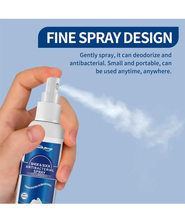 Moukkey Shoe Deodorizer Spray - 2.11 oz Plant-Based Foot Odor Remover | Multi-Purpose Shoe Odor Control for Sneakers, Boots, and Sandals - Buy Online on SooperMarket.com