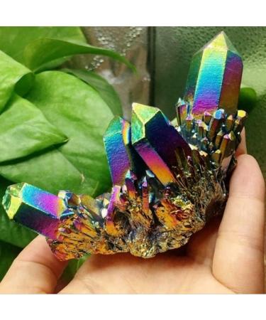 Choice of Gifts 50g/80/120g Natural Quartz Crystal Titanium Cluster Specimen Stone Vibration Stone HOMEZHOU (Size : 80g) - Buy Online on SooperMarket.com