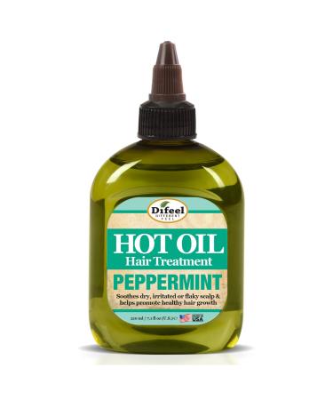 Difeel Peppermint Hot Oil Treatment for Dry Irritated or Flaky Scalp - 7.1 oz Hair Treatment
