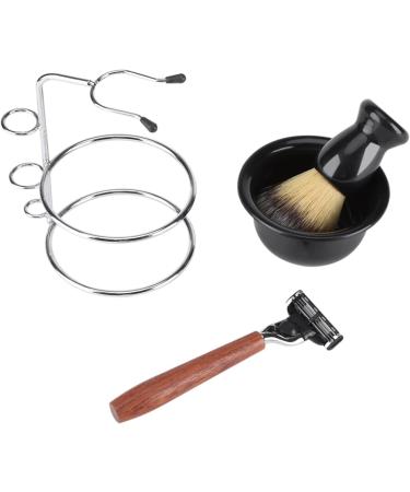 Premium WBTY 4-Part Shaving Set for Men | Manual Razor Stainless Steel Stand Brush & Bowl | Perfect Birthday & Father's Day Gift - Buy Online on SooperMarket.com