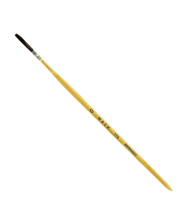 Mack Brush 179-0#0 Pencil Quill W/Plain Wood Handle MACK Sign