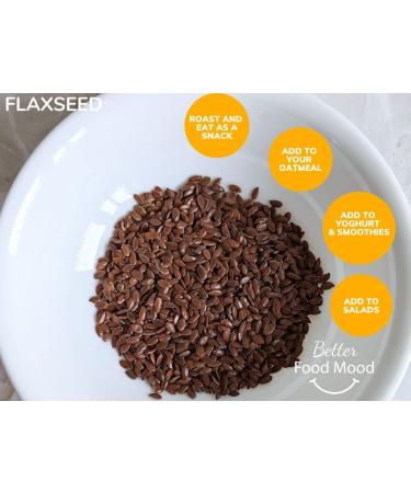 BetterFoodMood Raw Linseed/Flaxseed 100g | Ready to Eat | Unsalted Unroasted | Rich in Omega 3s | High in Protein | for Smoothies Oatmeal Baking - Buy Online on SooperMarket.com