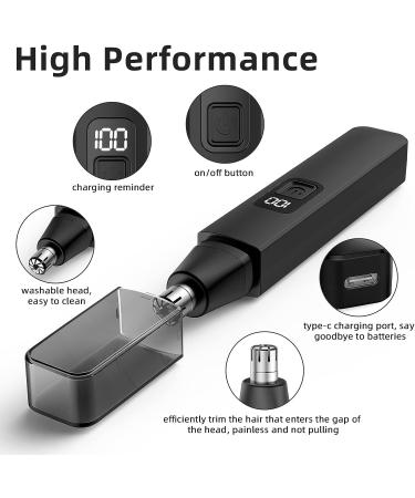 Smity Rechargeable Nose Hair Trimmer with Dual Edge Blades and LED Light - Painless Cordless Ear and Eyebrow Trimming Tool for Men and Women - Buy Online on SooperMarket.com
