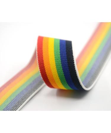 Strafts 1.5-inch Wide by 3-Yard Colored Striped Elastic Band 42150