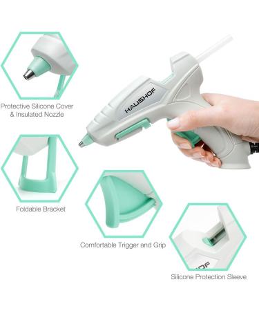 HAUSHOF Mini Hot Glue Gun Kit | 20-Piece Set for Home Decoration, Crafts, and Repairs | 20W 120V - Buy Online on SooperMarket.com