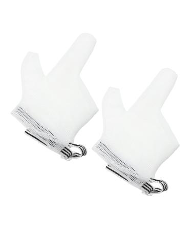 ORFOFE 1 Pair Anti-Eating Gloves Baby Mitts Stop Thumb Sucking Kit Baby Thumb Protector Stop Sucking Finger Gloves Thumb White Child Nylon Orthotics Baby Stop Thumb Sucking Kit White 13x7.5cm