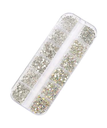 Dajidafu 1 Bag Glass Crystal Eye-catching Flat Bottom Perfect Match Personalized Nail Rhinestones Sweet Gift for Mobile Phone Type 3