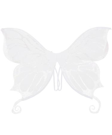 ibasenice Girls Wings Fairy Wings Butterfly Wing Dress Up Butterfly Wing Prop Elegant Style Butterfly Wing White