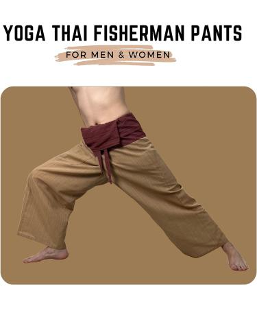 SUMALEE 2 Tone Thai Fisherman Pants for Men & Women - Versatile Yoga & Martial Arts Trousers with Pirate & Samurai Style - Buy Online on SooperMarket.com