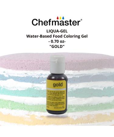 Chefmaster Gold Liqua-Gel Food Coloring 0.70 oz | Vibrant Professional-Grade Dye for Baking & Decorating | Made in USA - Buy Online on SooperMarket.com