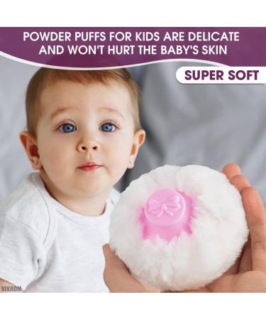 Baby Powder Container with Puff - 2Pcs Body Powder Puff Set for Bath and Travel - Talcum Powder Applicator Kit for Women - Buy Online on SooperMarket.com