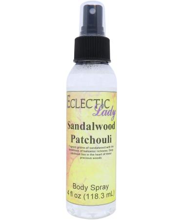 Sandalwood Patchouli Body Spray Body Mist for Women with Clean Light & Gentle Fragrance Long Lasting Perfume with Comforting Scent for Men & Women Cologne with Soft Subtle Aroma For Daily Use Regular Strength 4 Fl Oz (Pack of 1)