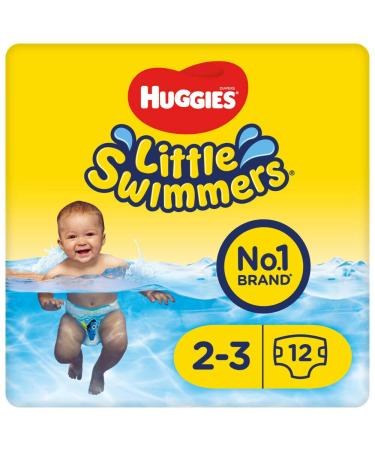 Huggies Little Swimmers Swim Diapers Size 2/3 12 Diapers