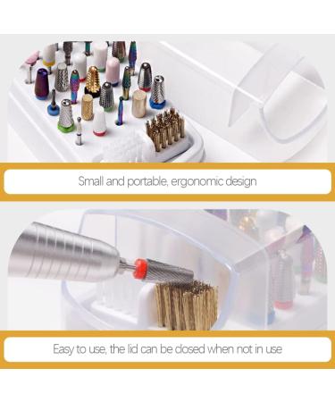 Beavorty Grinding head cleaning box 5 in 1 nail drill bit ceramic nail drill bit nail organizers and storage for nail tech nail charm organizer drill bit holder plastic Supplies Rack 2 in 1 - Buy Online on SooperMarket.com