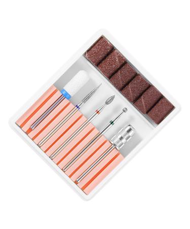 POPETPOP 1 Set Nail Grinding Head Gel Polish Remover Drill Bit Manicure Drill Bits Nail Bits Nail Art Equipment Nail File Bits Acrylic Nail Tools Nail Drill Bits Electric Accessories 6.5x5.5cm Pink