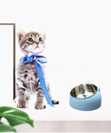 2 Pack Stainless Steel Pet Cat Bowl Cat Food Bowl Cat Water Bowl (200 ml black+white) black+white 200 ml - Buy Online on SooperMarket.com