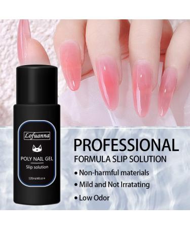 Lofuanna Slip Solution 240ML for Poly Nail Gel - Nail Extension Slip and Brush Conditioner - Nail Builder Gel Liquid for Beginners | SET 1 - Buy Online on SooperMarket.com