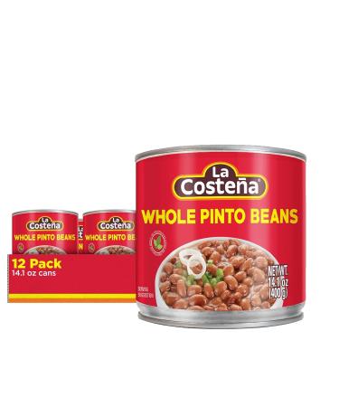 La Costena Bayos Whole Beans 12 x 400g Case/Mexican Cooked Pinto Beans Tinned Bayos Frijoles Canned Beans Wholesale (Pack of 12)