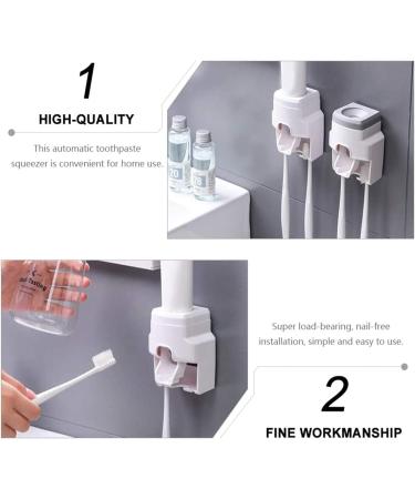 Elzey Wall-Mounted Electric Toothbrush Holder - Multi-Purpose Stand for Toothbrushes & Toothpaste - White | International Shipping Available - Buy Online on SooperMarket.com