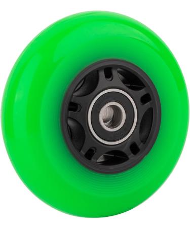 WHEELCOME Inline Skate Wheels 80mm Green - 4-Pack ABEC-9 Bearings, 85A Indoor/Outdoor Roller Hockey Skates - 64mm/70mm/72mm/76mm Options - Buy Online on SooperMarket.com