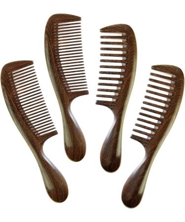 Comb Golden Silk Sandalwood Comb Large Thick-Handled Massage Comb Thick-Tooth Curling Comb Unisex wooden comb (Size : Small) - Buy Online on SooperMarket.com