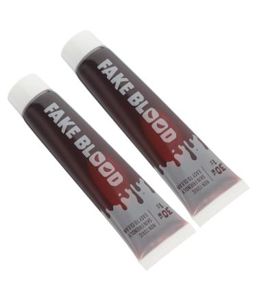 OSALADI 2 Halloween Fake Blood Fake Makeup Horror Fake Blood Halloween Vampire Blood Zombie Fake Blood Fake Blood Gel Makeup Blood for Halloween Dark Blood Special Effects