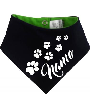 Both-sided multicolor dogs turning towel (FB: navy lime) (Gr.4- HU 45-52 cm) with the name of your animal size 4- neck circumference 45- 52 cm navy lime