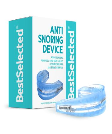 Anti Snoring Mouth Guard Device: Medium Anti Snoring Devices Ronflement Solution - Stop Snore Guard Mouthpiece Sleeping Mouth Stopper - Sleep Apnea Devices (Blue)