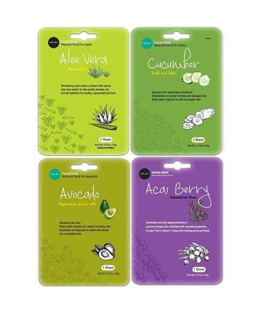 Celavi Collagen Facial Mask - Classic Korean Skincare for Moisture Tightening & Spot Reduction | 3 of 12 Flavors | 36 Masks - Made in Korea - Buy Online on SooperMarket.com