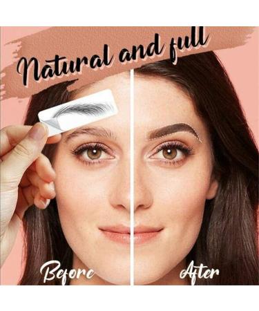 Aaiffey 4D Brown Natural Tattoo Eyebrow Stickers - Waterproof Imitation Ecological Lazy Makeup Tool for Women & Men - 9 Pcs - Buy Online on SooperMarket.com