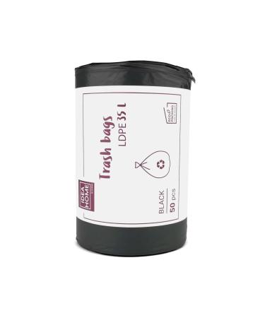 D.Rect garbage bag 35L 50-piece plastic garbage bags garbage bags for the kitchen hard-wearing garbage bags recycling waste bags garbage bags paper waste bags black 50 pieces black 35l