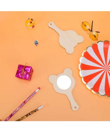 Beavorty 10pcs Crafts Mirrors Handheld Princess Mirror Toy Mini Painting Mirror Birthday Present Diy Wood Mini Mirror Late Handmade Toys Kids Puzzle Unbreakable Child Wooden - Buy Online on SooperMarket.com