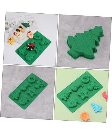 Abaodam 2pcs Christmas Cake Mold Silicone Chocolate Molds Mini Marshmallows for Hot Chocolate DIY Cake Mold - Buy Online on SooperMarket.com