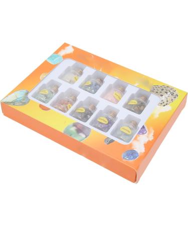 Chip Stones Set - Exquisite Colors in Glass Containers | 9 Mini Stone Bottles for DIY Projects - Portable & Versatile - Buy Online on SooperMarket.com