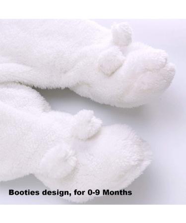 Baby Winter Snowsuit Romper | Hooded Toddler Outerwear Set | Thick & Warm | White | 0-3 Months - Buy Online on SooperMarket.com
