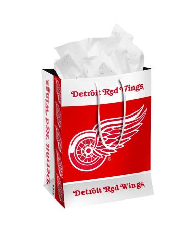 Forever Collectibles NHL Detroit Red Wings Gift Bagmedium Gift Bag, Team Colors, Medium