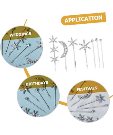 Mikinona 1 Set Fringe Bobby Pin Hair Accessories Wedding Hair Accessories for Women Side Clip Rhinestone Barrettes Girl Hair Clips Hair Barrette Hair Clips Star Hair Clip Alloy - Buy Online on SooperMarket.com