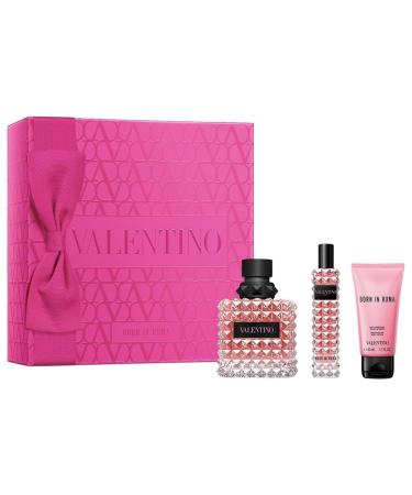 Valentino Born in Roma Donna Gift Set (EDP 3.4 fl. oz + travel EDP 0.5 fl. oz + Body Lotion 1.7 fl. oz)