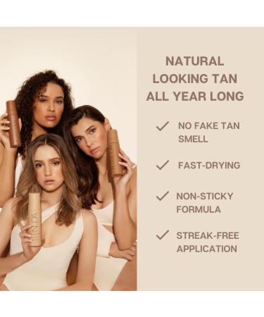 Nuda Self Tanning Mousse | Lightweight & Cruelty-Free Sunless Tanner | Dark Bronzing Lotion - 190mL - Buy Online on SooperMarket.com