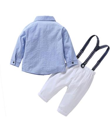 AmzBarley Baby Boys Gentlemans Tuxedo Romper Suit | Blue | 6-12 Months - Buy Online on SooperMarket.com