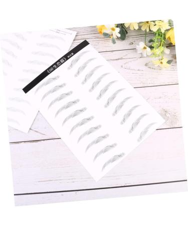 Gogogmee 2 Pairs 4d Imitation Eyebrow Makeup Brow Sticker Simulation Eyebrow Disposable 3d Makeup Tools - Buy Online on SooperMarket.com