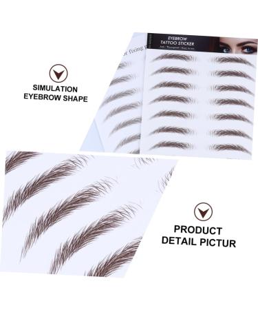 4pcs Eyebrow Stickers Waterproof Makeup Peel off Brow 6d Hair-like Eyebrows Stickers Transport Tool 21x15cm Brown - Buy Online on SooperMarket.com