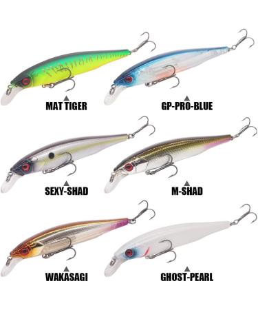 6-Piece Jerkbait Kit for Bass Fishing - 110mm Minnow Lure, Suspending Jerk Baits Fishing Lures - Buy Online on SooperMarket.com