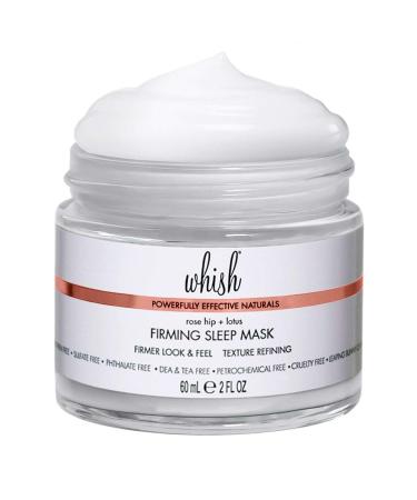 Whish Rose Hip & Lotus Firming Night Mask - Plumping Overnight Mask with Rosehip Oil - Moisturizing Sleeping Mask for All Skin Types - Paraben & Sulfate Free - 2 Fl oz - Buy Online on SooperMarket.com