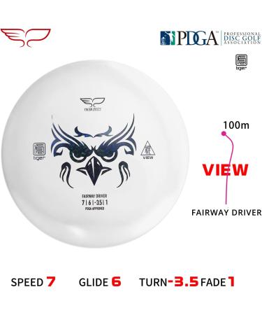 Yikun Professional Disc Golf Fairway/Distance Driver 165-170g - Ideal for Outdoor Games and Competition | White/Black Shade Variations - Buy Online on SooperMarket.com